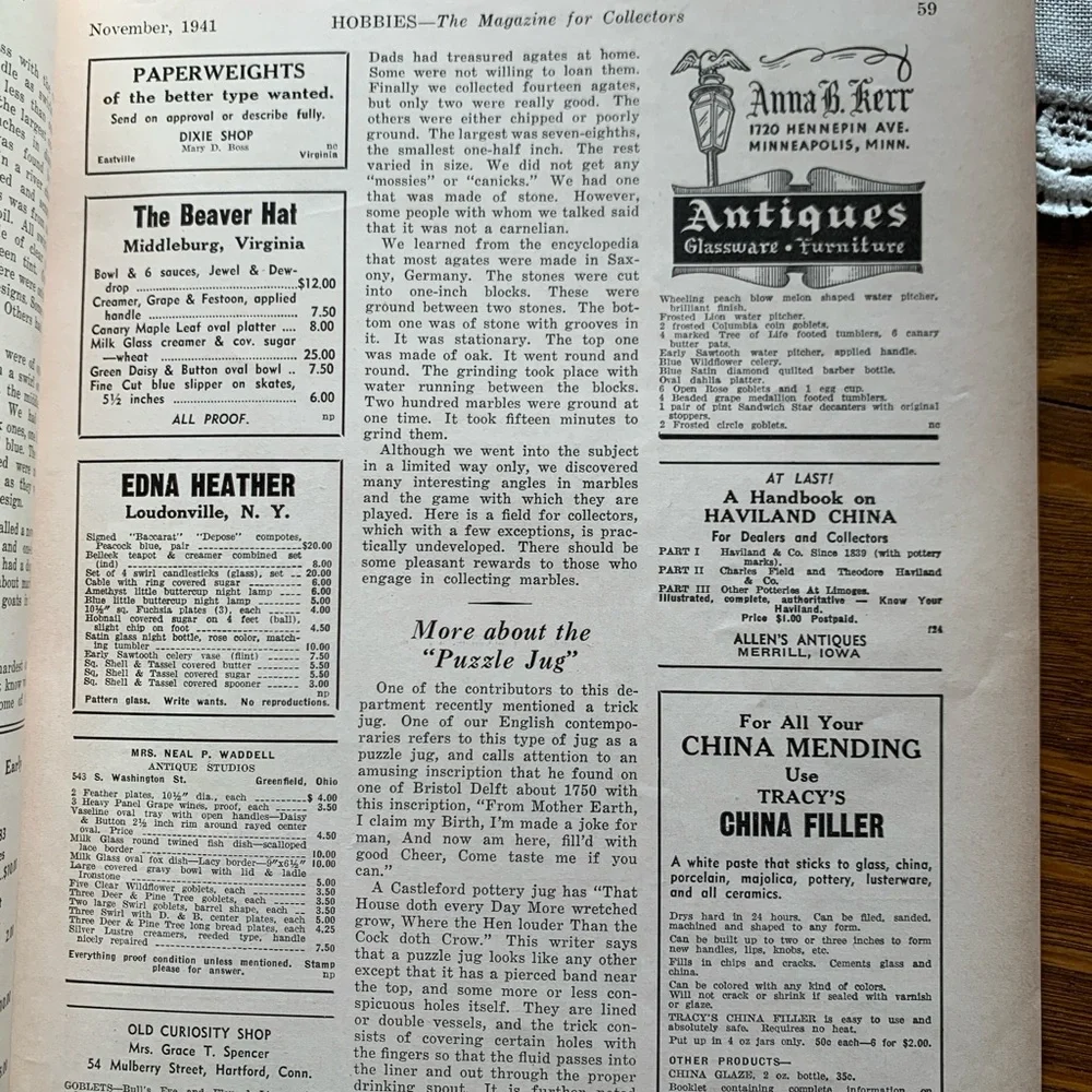 ! Vintage 2 HOBBIES magazines. Nov 1941 & Aug 1942 “The Magazine-for-Collectors” - Picture 6 of 16